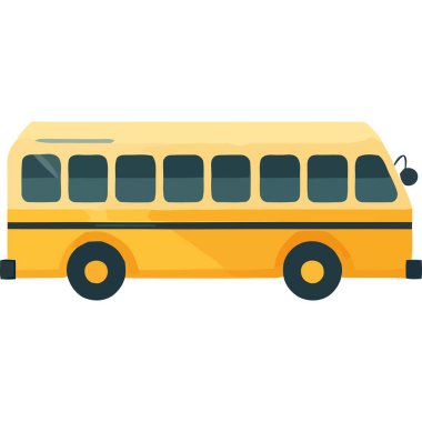 bus okulu klasik ulaşım simgesi izole edildi