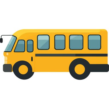 İlkokul klasik ulaşım simgesi izole edildi