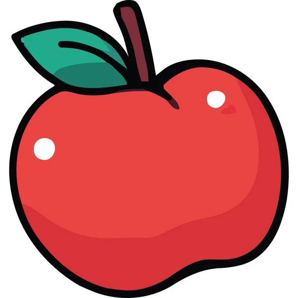 苹果新鲜健康的水果图标被隔离 — 图库矢量图片