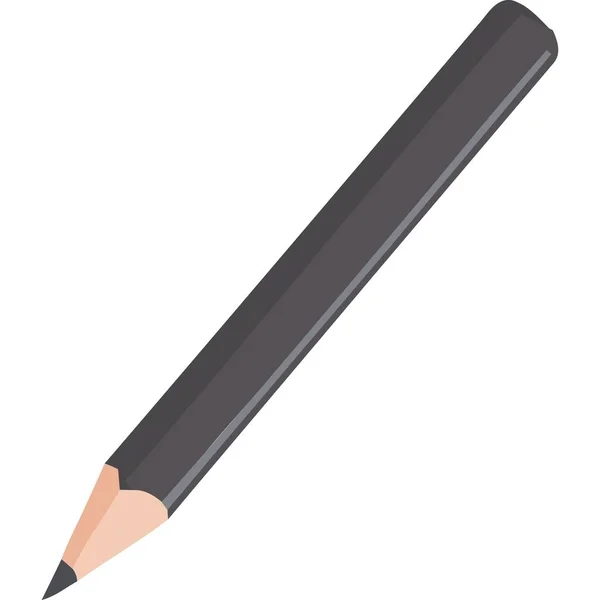 灰色铅笔学校用品隔离 — 图库矢量图片