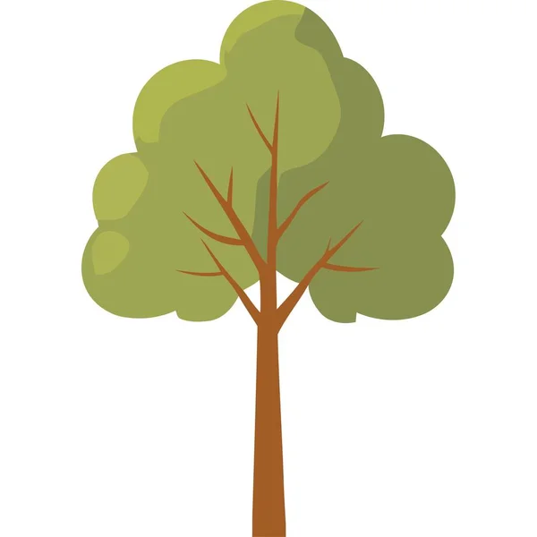 Drzewo Roślina Las Natura Ikona Izolowane — Wektor stockowy