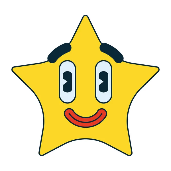 Počasí Karikatura Znak Hvězda Izolované Ikony — Stockový vektor