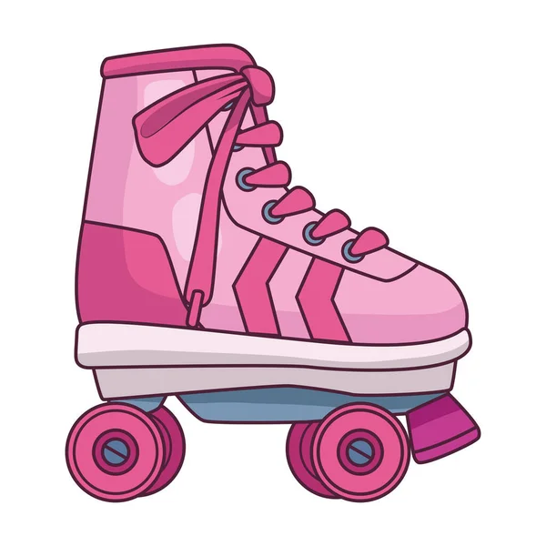 Rose Skate Pop Art Icône Mode Isolé — Image vectorielle