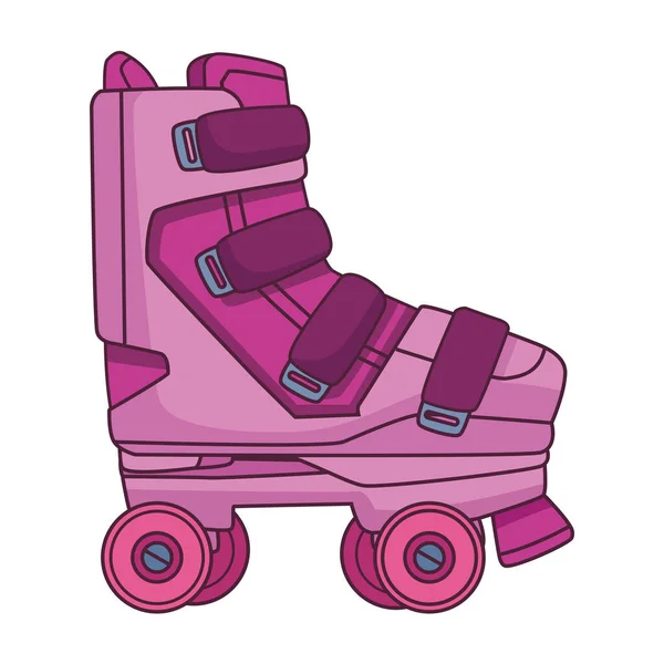 Ροζ Skate Pop Art Εικονίδιο Απομονωμένο Διάνυσμα — Διανυσματικό Αρχείο