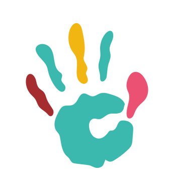 El izi boya rengi soyut izole edilmiş simge