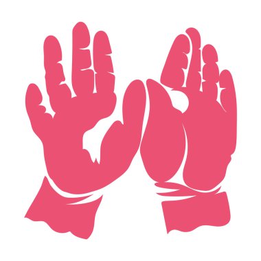 El izi boya rengi palmiyeler izole edilmiş simge