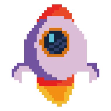 Savaş gemisi pikselleri izole edilmiş simgeyi taşır