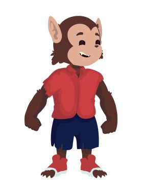 Cadılar Bayramı karakteri Kurt izole edilmiş simgesi