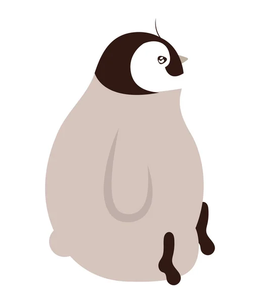 Animal Artique Mignon Pingouin Icône Isolée — Image vectorielle