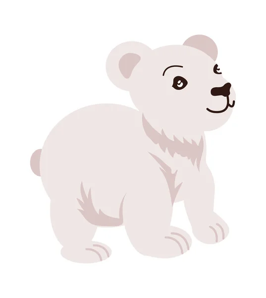 Artic Ζώο Αρκούδα Απομονωμένη Εικόνα — Διανυσματικό Αρχείο