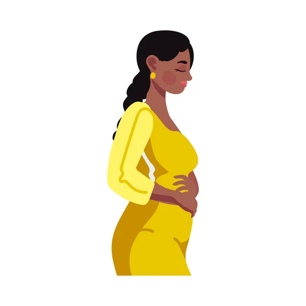 Months Pregnant Maternity Isolated Icon — Stock Vector