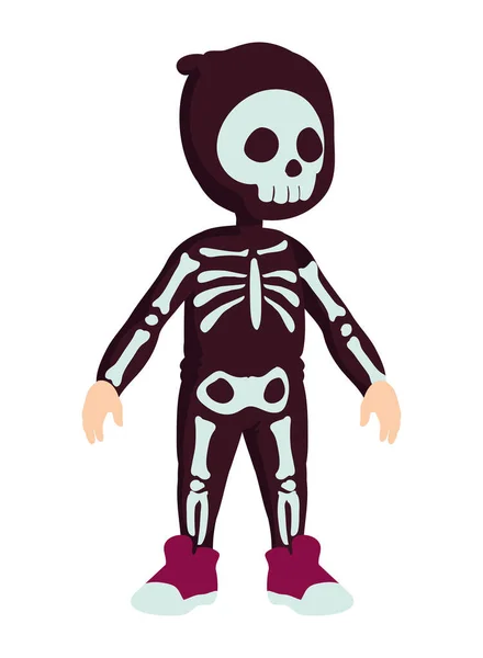 Halloween Character Skeleton Isolated Icon — Stock Vector