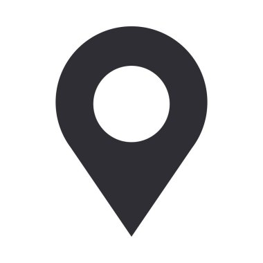 pin simgesi konumu rozeti izole vektörü