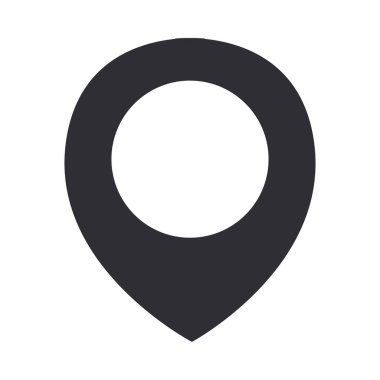 pin simgesi konumu izole edilmiş vektör