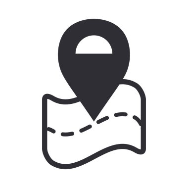 pin simgesi konumu seyahat haritası izole vektörü