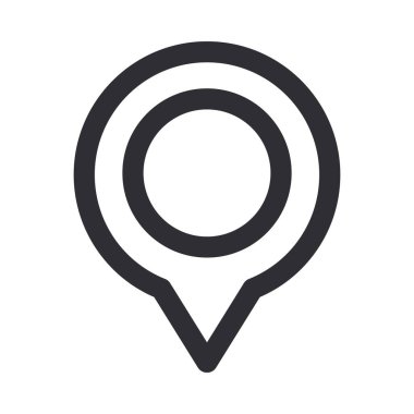 pin simgesi konumu vektör çizimi izole edildi