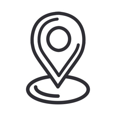 pin simgesi konumu doğrusal biçimi izole vektörü