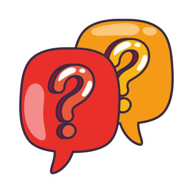 Sorgulama simgesine sahip konuşma balonu izole edildi