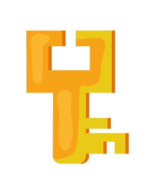 anahtar video oyunu parlak izole simgesi