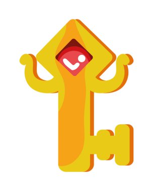 anahtar video oyunu izole edilmiş simgesi