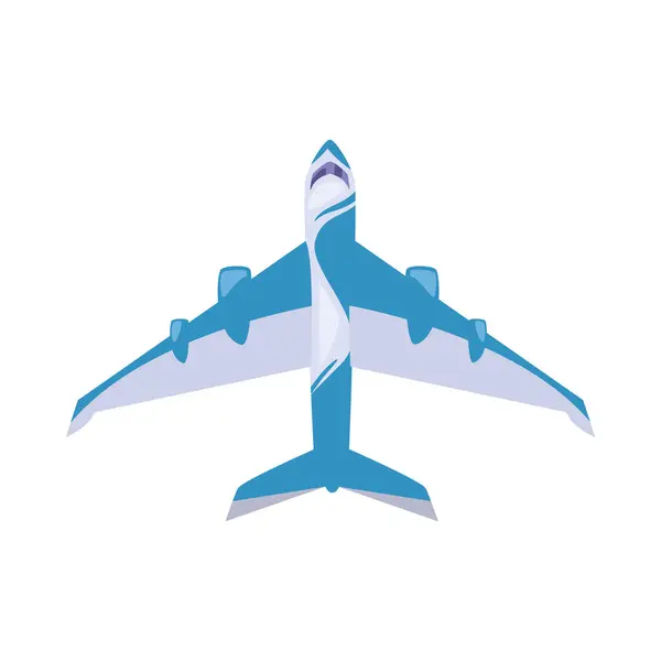 Flugzeug Fliegen Reisen Kommerzielle Ikone Isoliert — Stockvektor