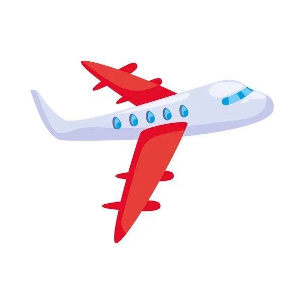 Airplane Flying Travel Commercial Isolated Icon — Stock Vector