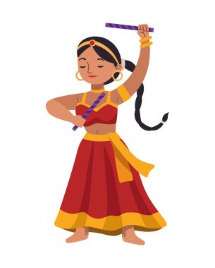 Navratri dansçısı kız ikonu izole etti