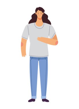 Uzun saçlı adam izole edilmiş ikon