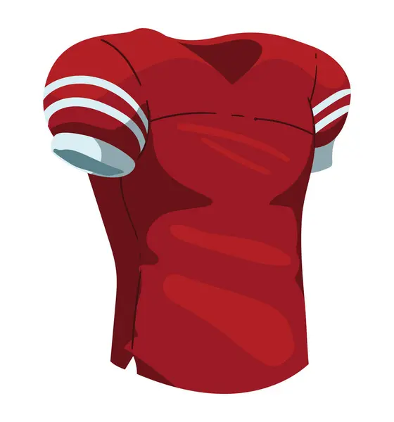 Amerikaanse Voetbal Shirt Geïsoleerde Pictogram — Stockvector