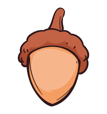 Sonbahar meşe palamudu izole edilmiş.