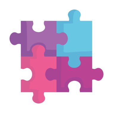 Yapboz parçaları örnekleme izole vektörü