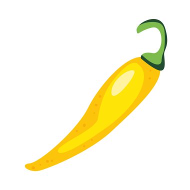 Kırmızı biber sarı illüstrasyon izole