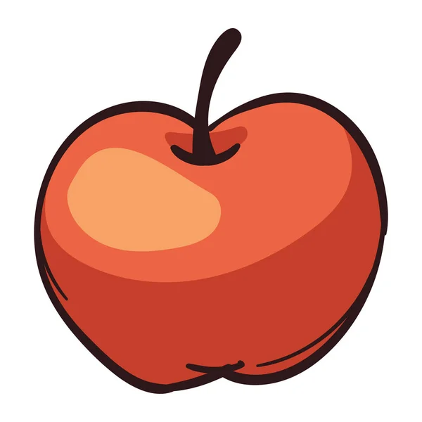 Jesień Natura Jabłko Pojedyncze Ilustracja — Wektor stockowy