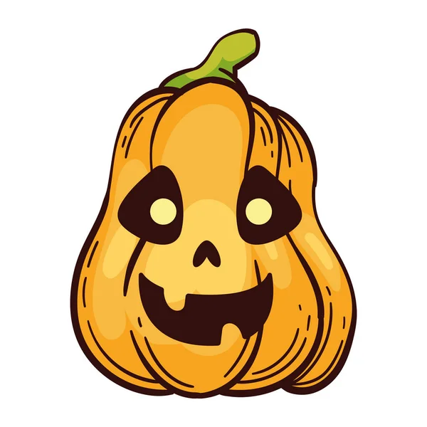 Halloween Pumpa Traditionell Illustration Isolerad — Stock vektor