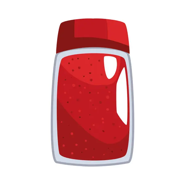Chili Peper Poeder Specerij Illustratie Geïsoleerd — Stockvector