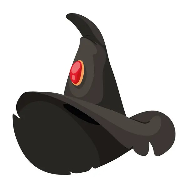 Chapeau Sorcière Halloween Illustration Isolée — Image vectorielle
