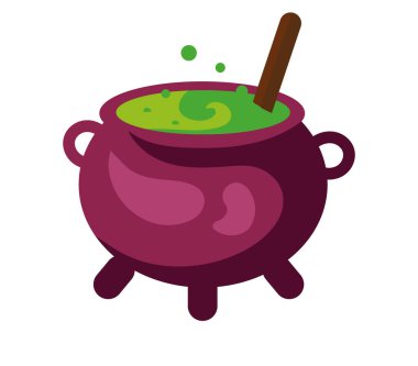 İksir resimli cadılar bayramı kazanı izole