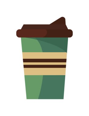 Yeniden kullanılabilir kahve fincanı içeceği çizimi izole edildi