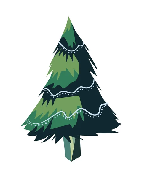 Natal Árvore Ornamento Ilustração Isolado — Vetor de Stock