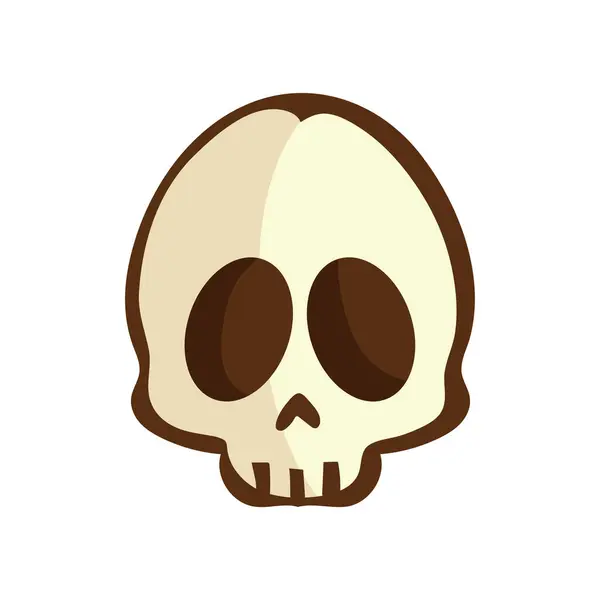 Halloween Cráneo Ilustración Diseño Aislado — Vector de stock
