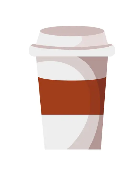 Illustrazione Portatile Riutilizzabile Tazza Caffè Isolato — Vettoriale Stock