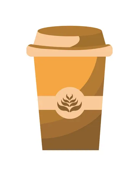 Recycling Wiederverwendbarer Kaffeetassen Illustration Isoliert — Stockvektor