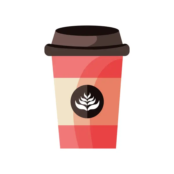 Wiederverwendbare Kaffeetasse Frisch Illustration Isoliert — Stockvektor