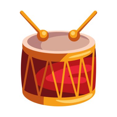 davul enstrümanı müzik illüstrasyonu izole
