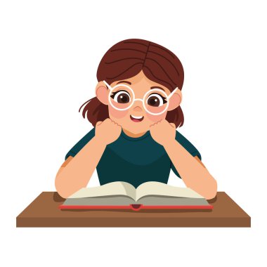 Gözlüklü bir kadın üzerinde çalışıyorum.