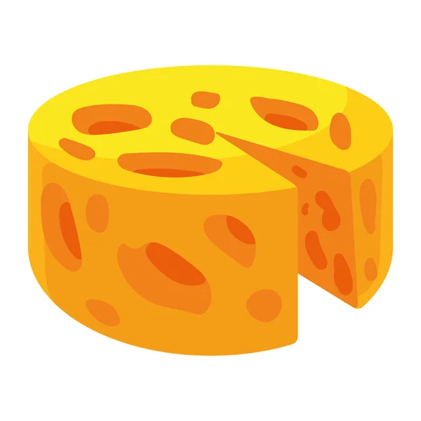 Käse Scheiben Geschmolzen Isoliert — Stockvektor