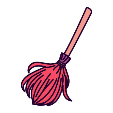 Cadılar bayramı cadı süpürgesi kutlama simgesi