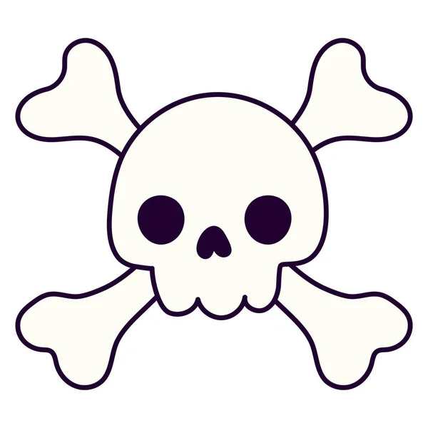 Crâne Halloween Avec Icône — Image vectorielle