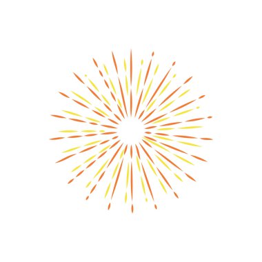 Mutlu yeni yıl havai fişekleri izole edilmiş.