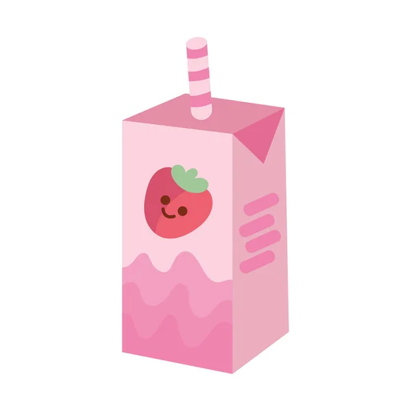 Tetrapack Box Drink Ilustração Isolada — Vetor de Stock